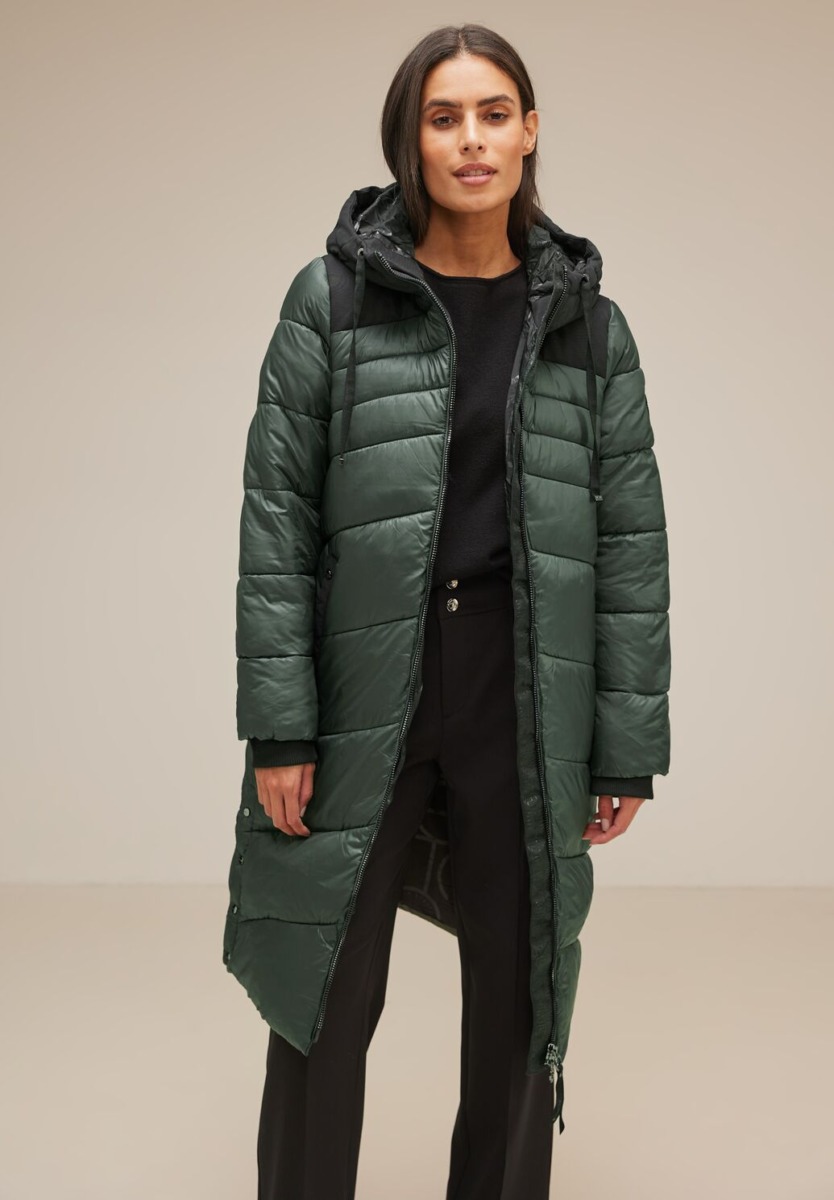 Winter Coat in Green by Street One GOOFASH