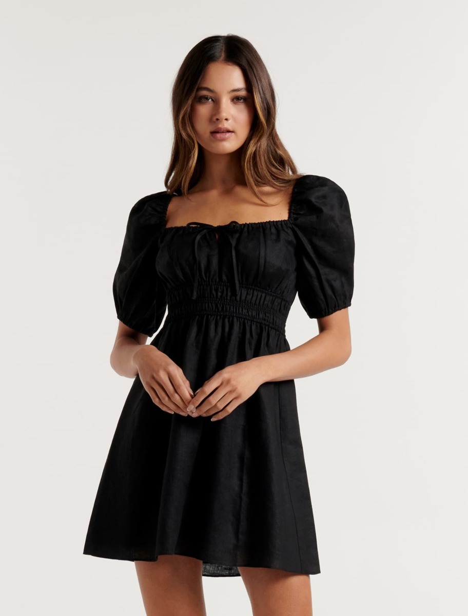Woman Black Mini Dress Ever New GOOFASH