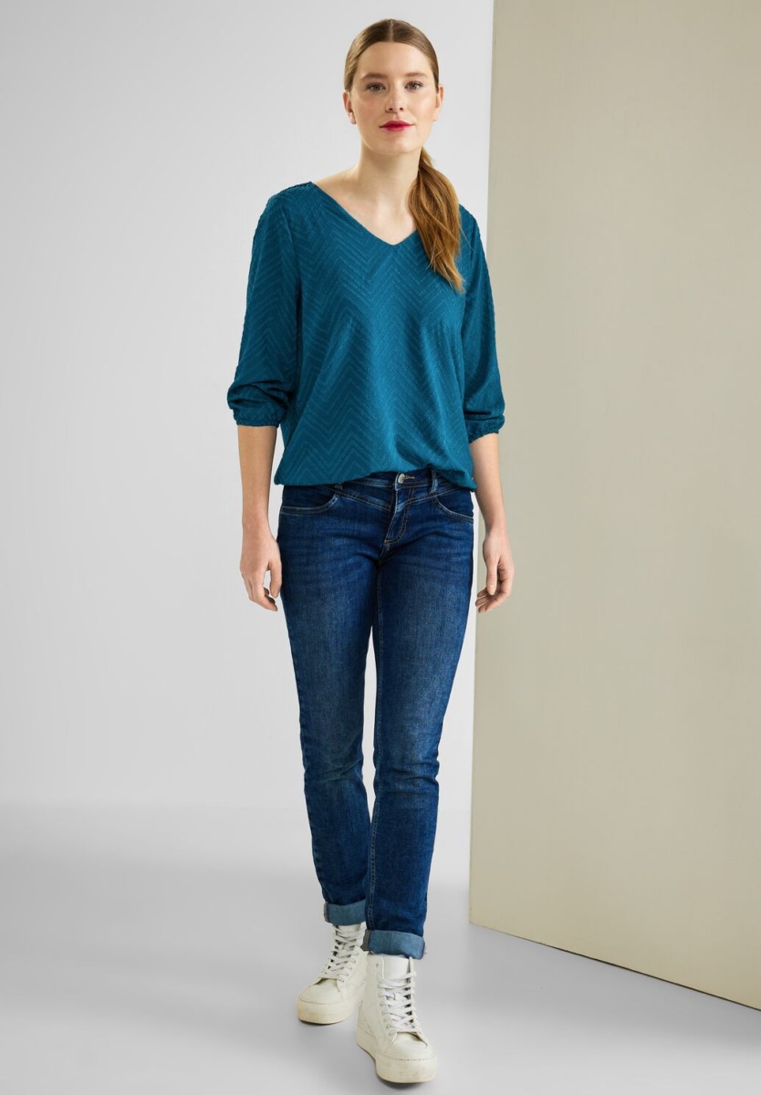 Woman Blouse in Blue by Street One GOOFASH