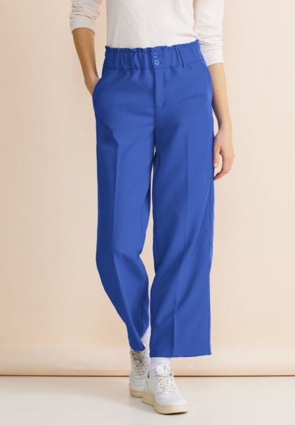Woman Blue Trousers by Street One GOOFASH