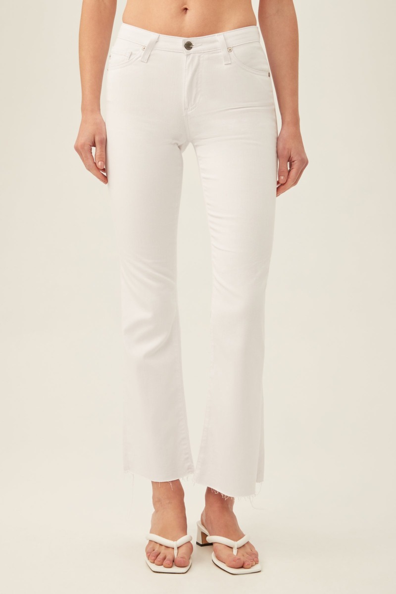 Woman Bootcut Jeans in White Trina Turk Adriano Goldschmied GOOFASH