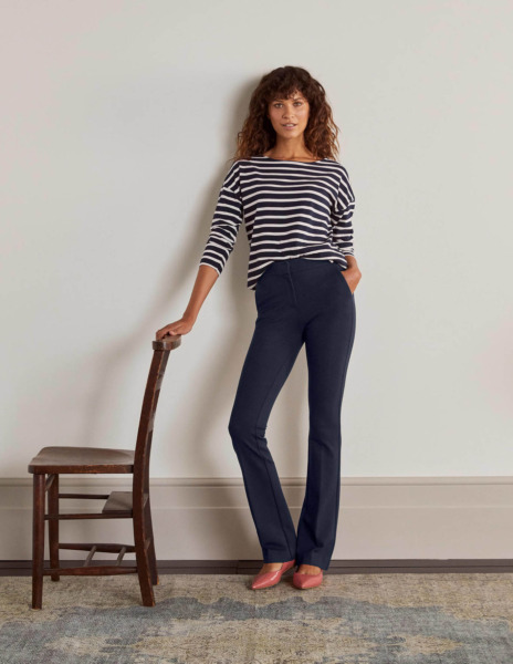 Woman Bootcut Trousers in Blue by Boden GOOFASH
