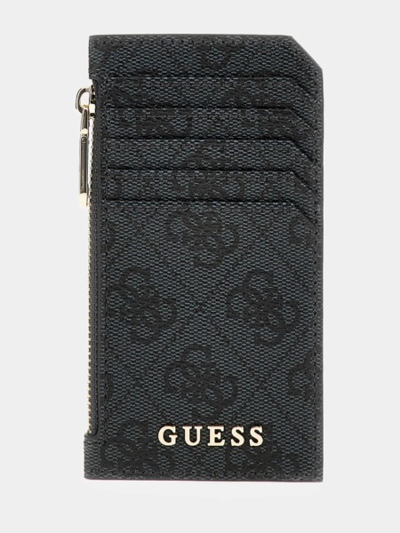Woman Card Holder in Black - Guess GOOFASH