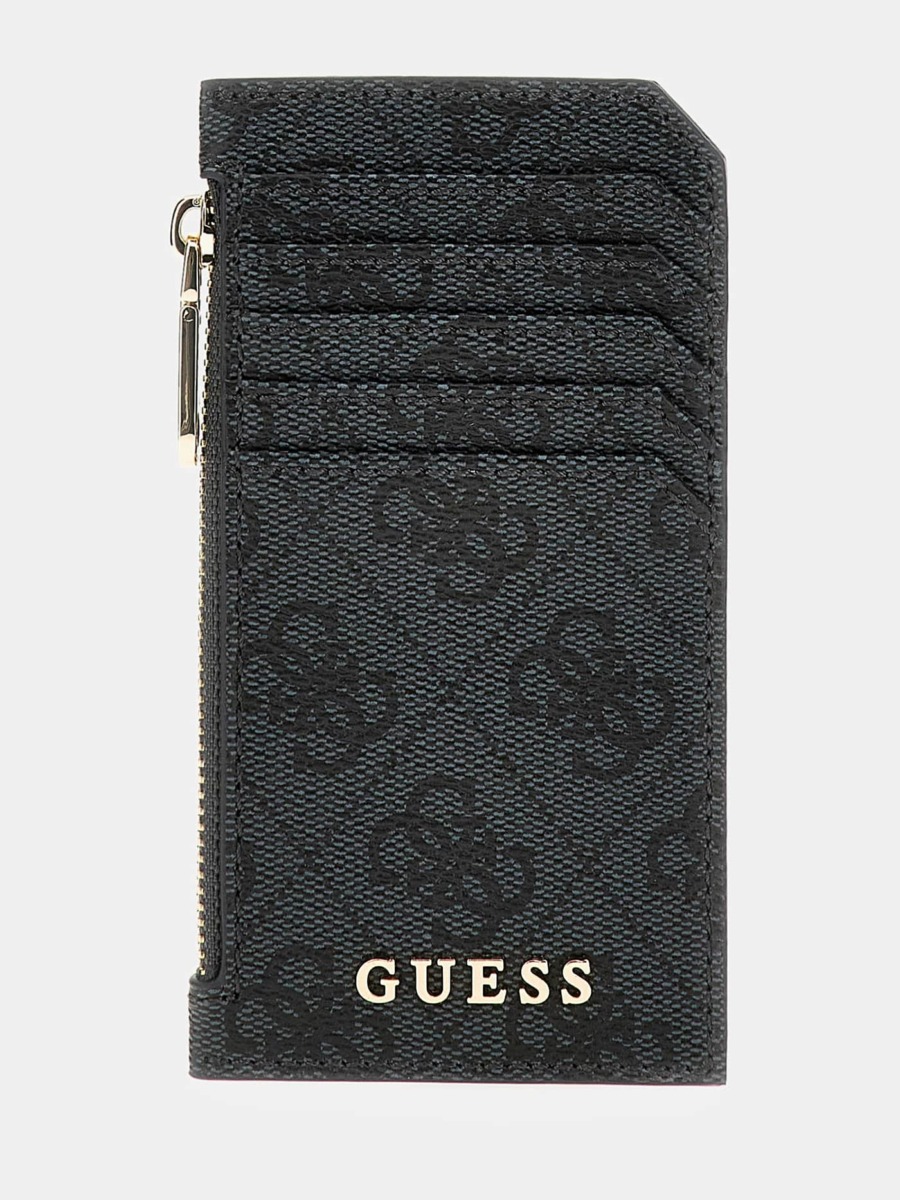 Woman Card Holder in Black - Guess GOOFASH