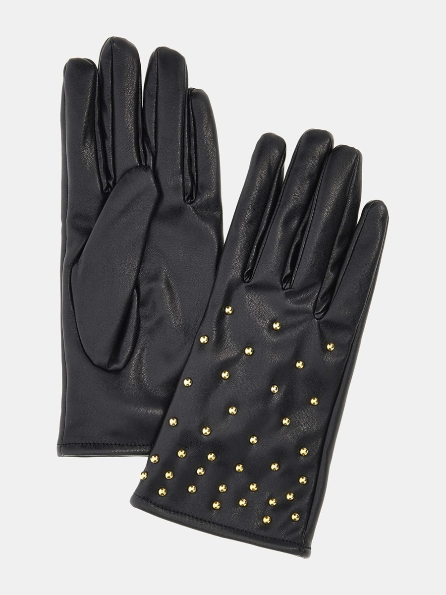 Woman Gloves Black Guess GOOFASH