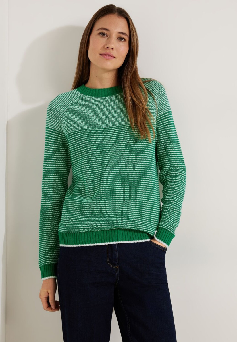 Woman Knitted Sweater Green from Cecil GOOFASH