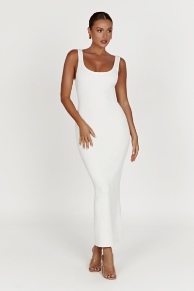 Woman Maxi Dress - White - Meshki GOOFASH