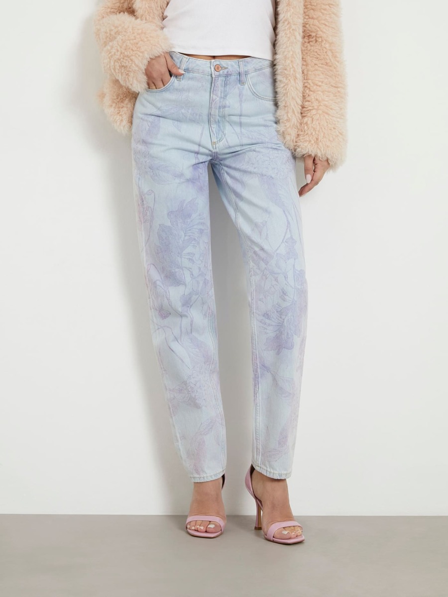 Woman Mom Jeans Blue by Guess GOOFASH