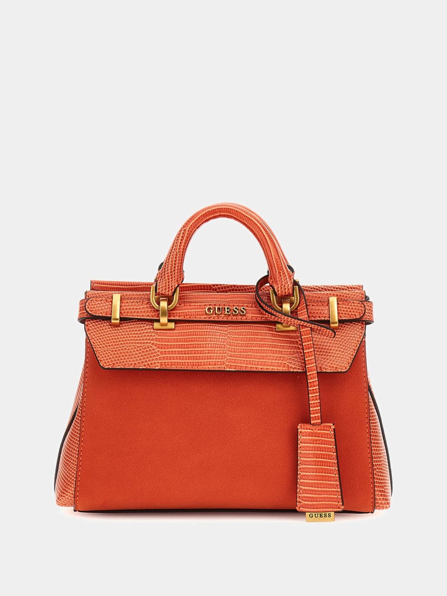 Woman Orange Handbag by Guess GOOFASH