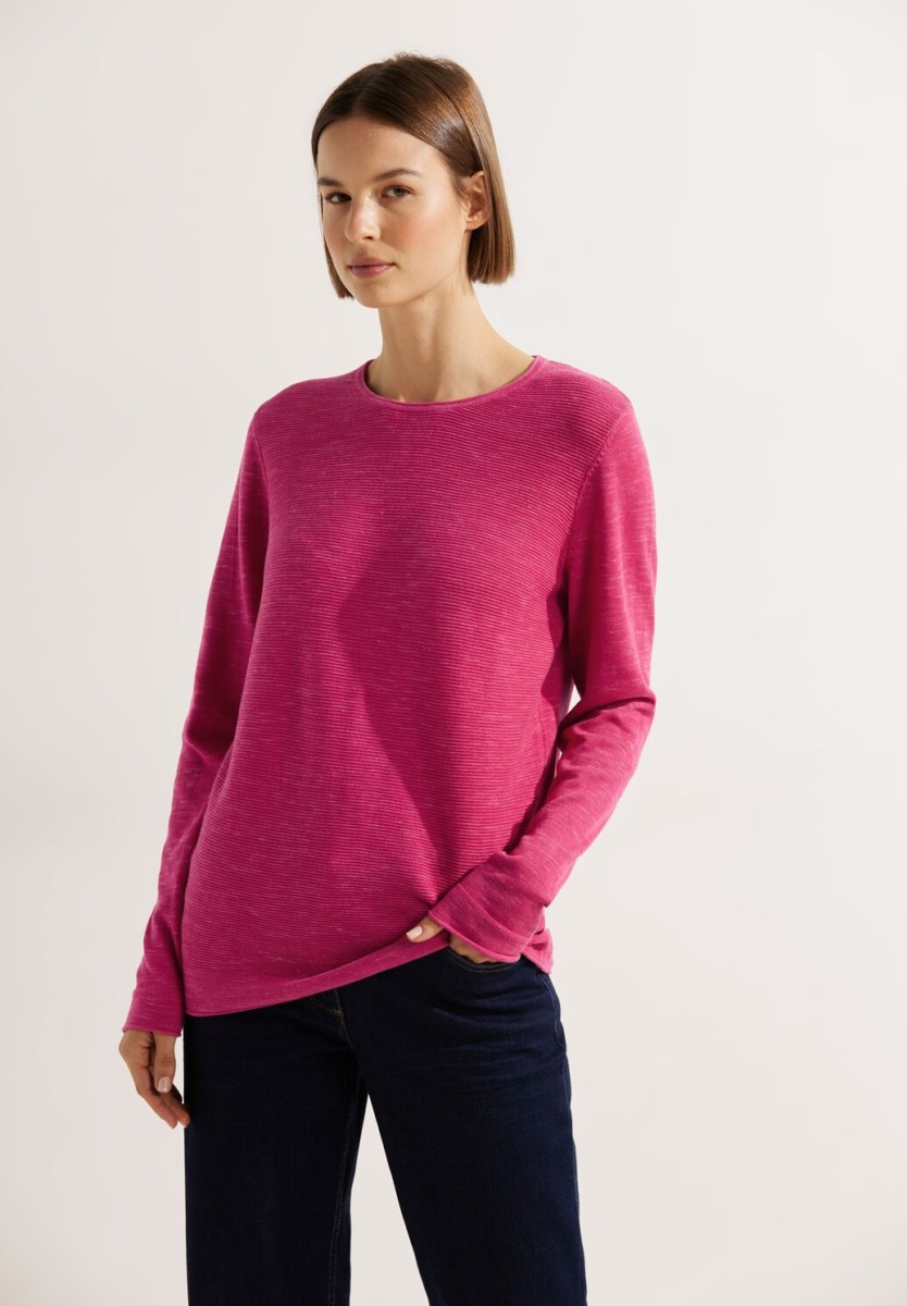 Woman Pink Knitted Sweater at Cecil GOOFASH