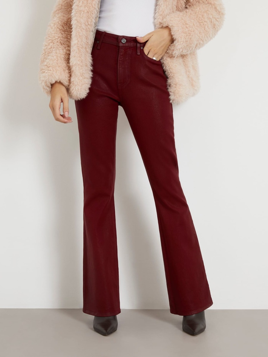 Woman Red Jeans Guess GOOFASH