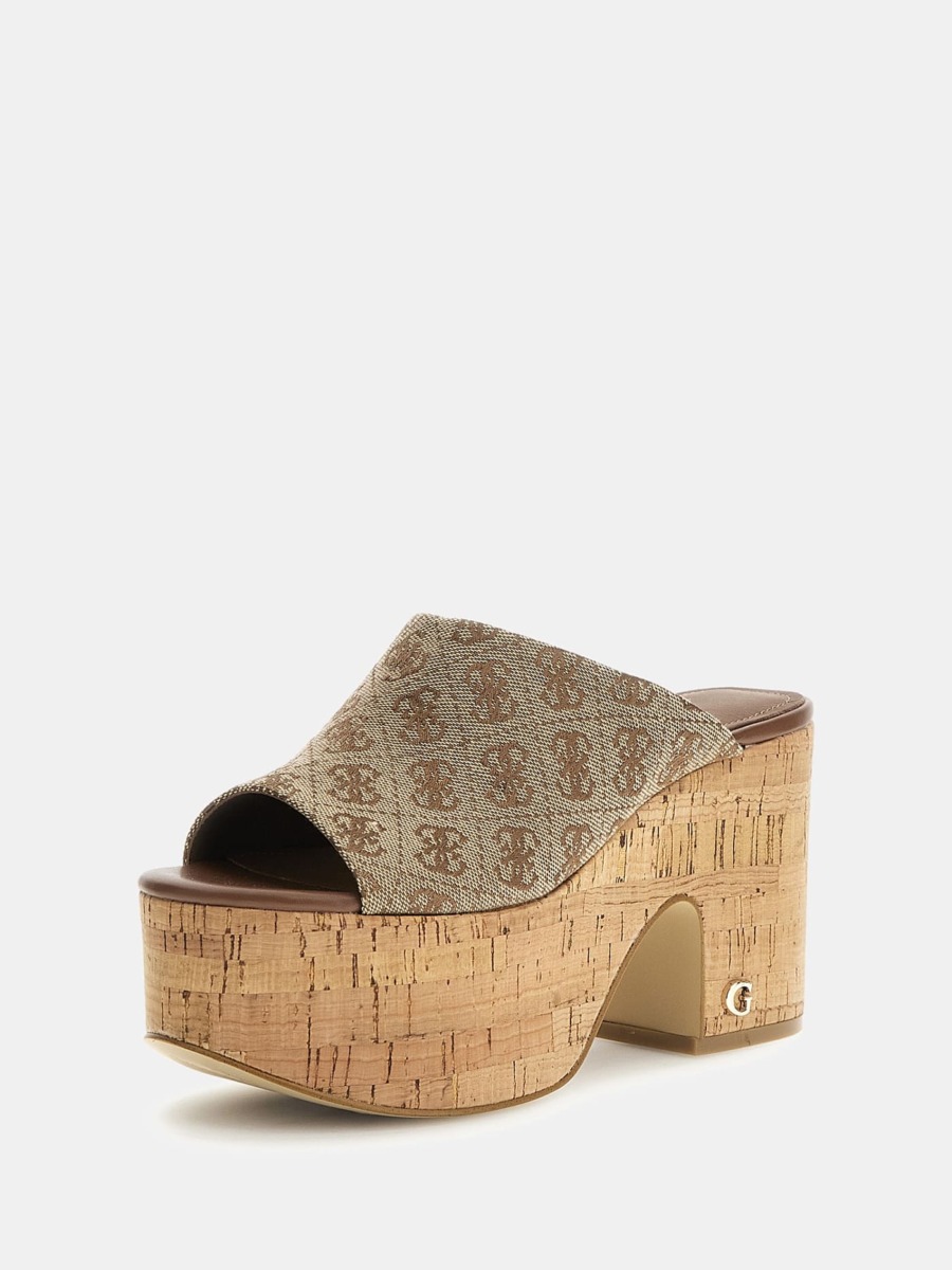 Woman Sandals in Beige Guess GOOFASH