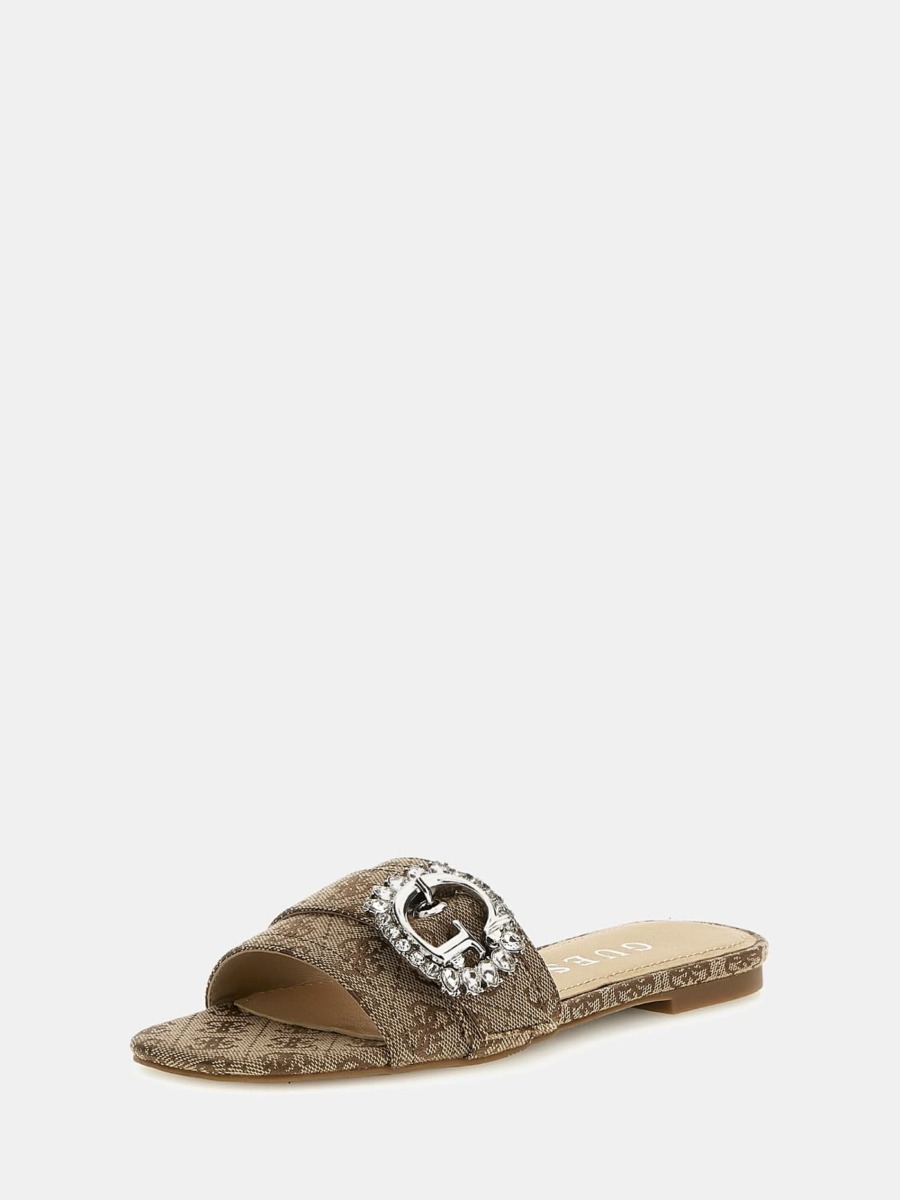 Woman Sandals in Beige - Guess GOOFASH