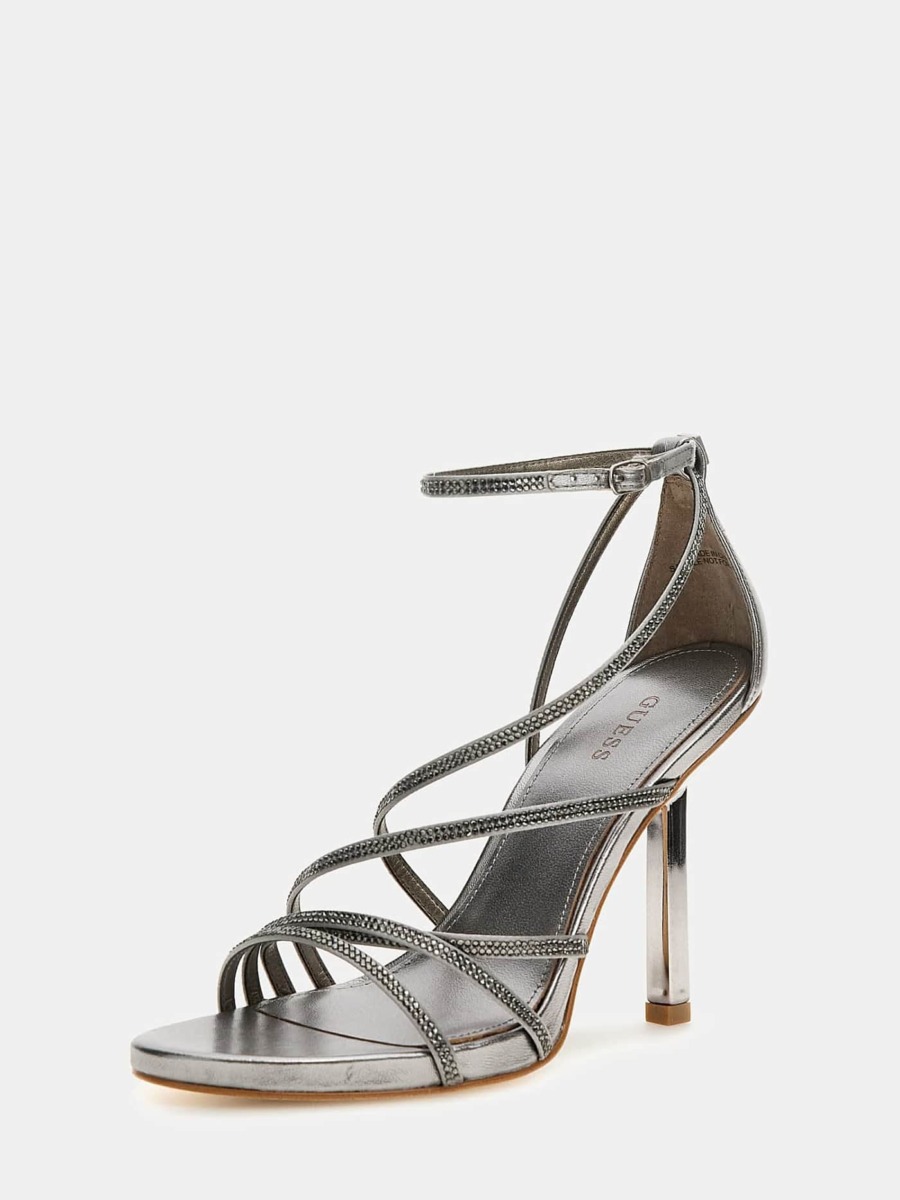 Woman Sandals in Silver by Guess GOOFASH