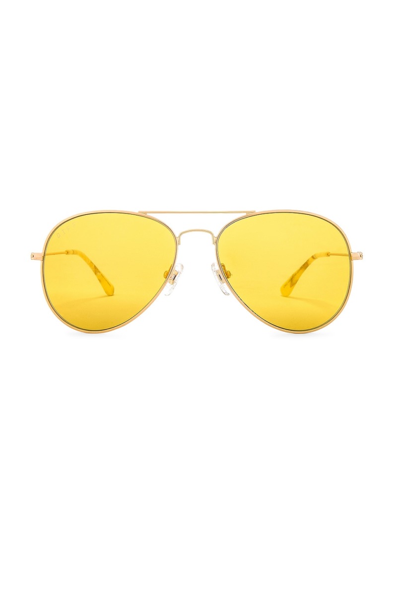 Woman Sunglasses in Yellow Revolve - Diff Eyewear GOOFASH