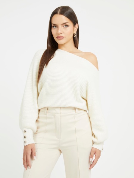 Woman Sweater in White at Guess GOOFASH