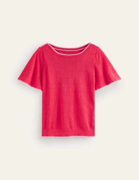 Woman T-Shirt in Coral - Boden GOOFASH