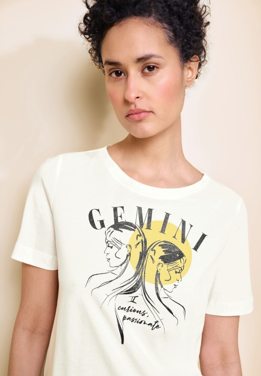 Woman T-Shirt in White from Street One GOOFASH