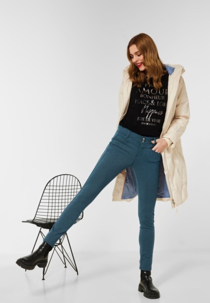 Woman Trousers Blue by Street One GOOFASH
