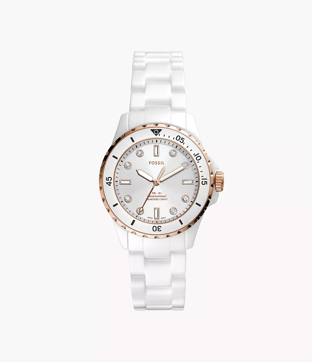 Woman White Watch by Fossil GOOFASH