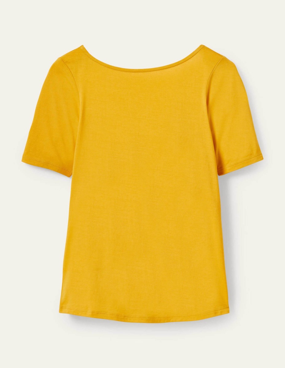 Woman Yellow T-Shirt Boden GOOFASH