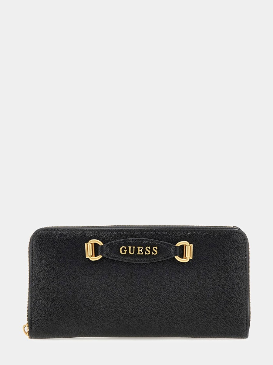 Women Black Wallet from Guess GOOFASH