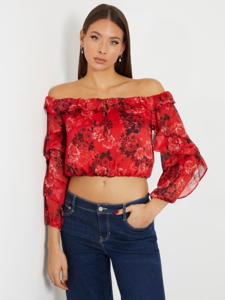 Women Blouse in Print by Guess GOOFASH