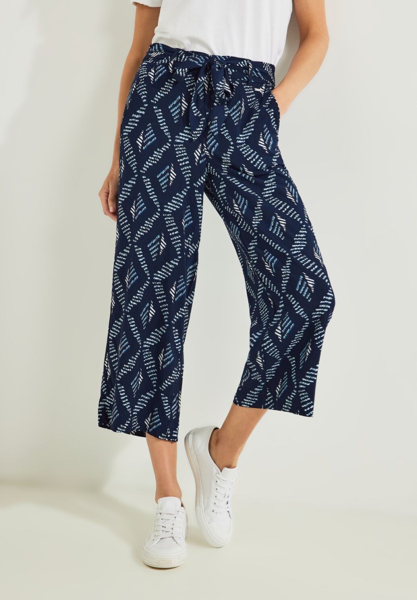 Women Blue Trousers by Cecil GOOFASH