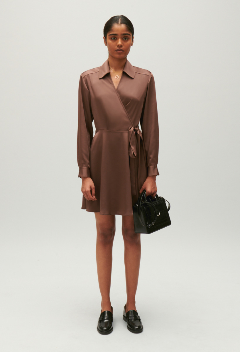 Women Brown Dress by Claudie Pierlot GOOFASH
