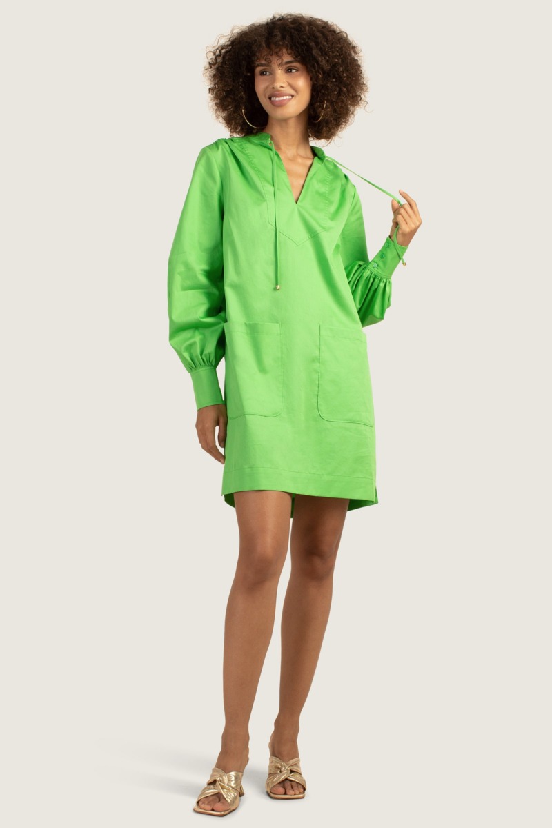 Women Dress in Green Trina Turk GOOFASH
