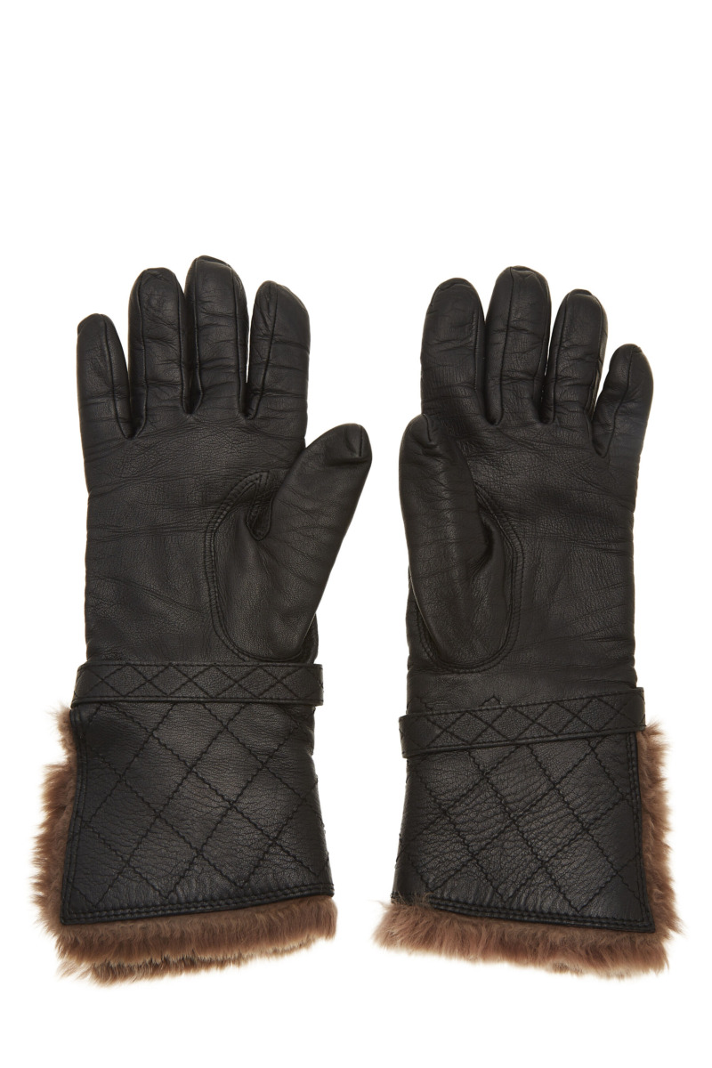 Women Gloves Black by WGACA GOOFASH
