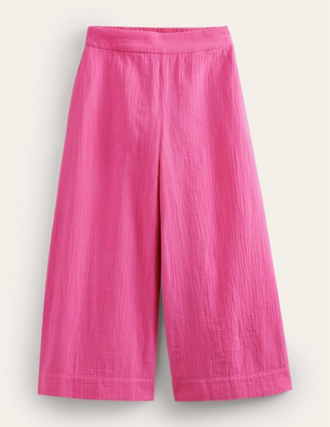 Women Pink Cropped Trousers - Boden GOOFASH