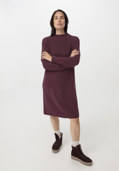 Women Red Knitted Dress at Hessnatur GOOFASH