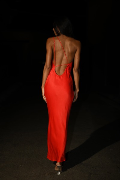 Women Red Maxi Dress - Meshki GOOFASH