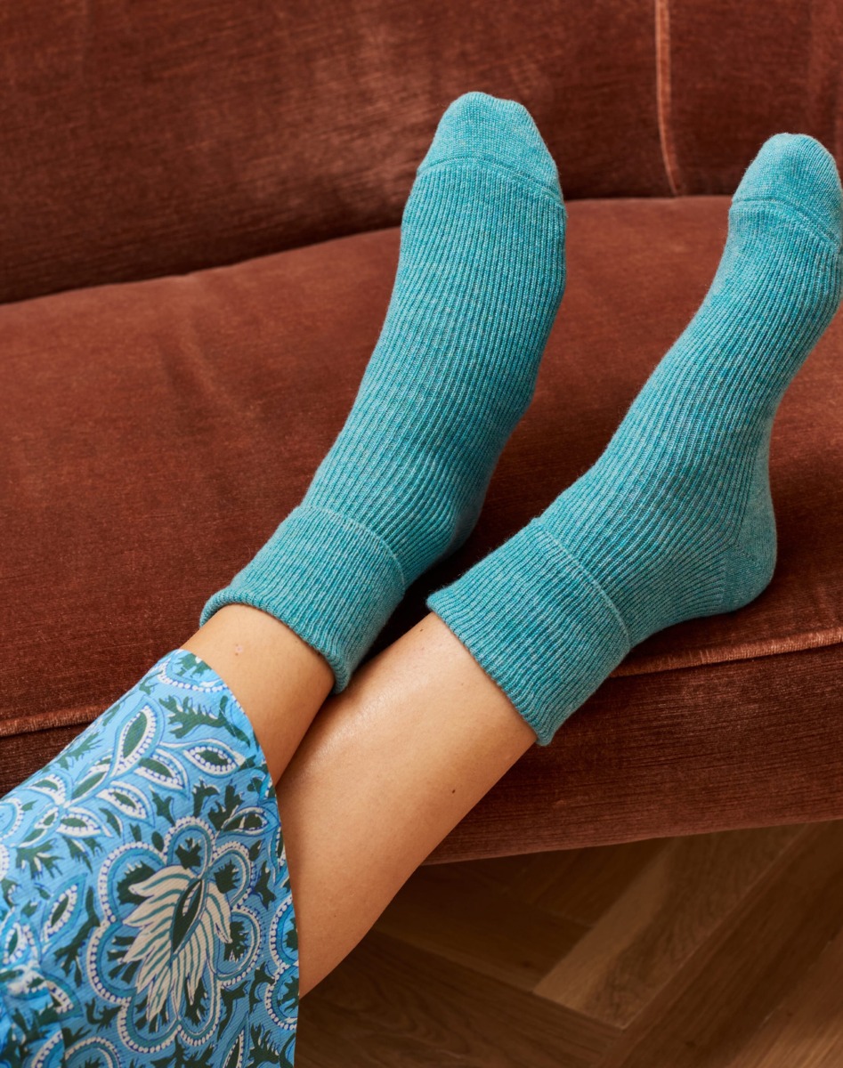Women Socks Blue by Brora GOOFASH