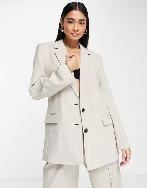 Women Suit Blazer Ivory - Asos GOOFASH