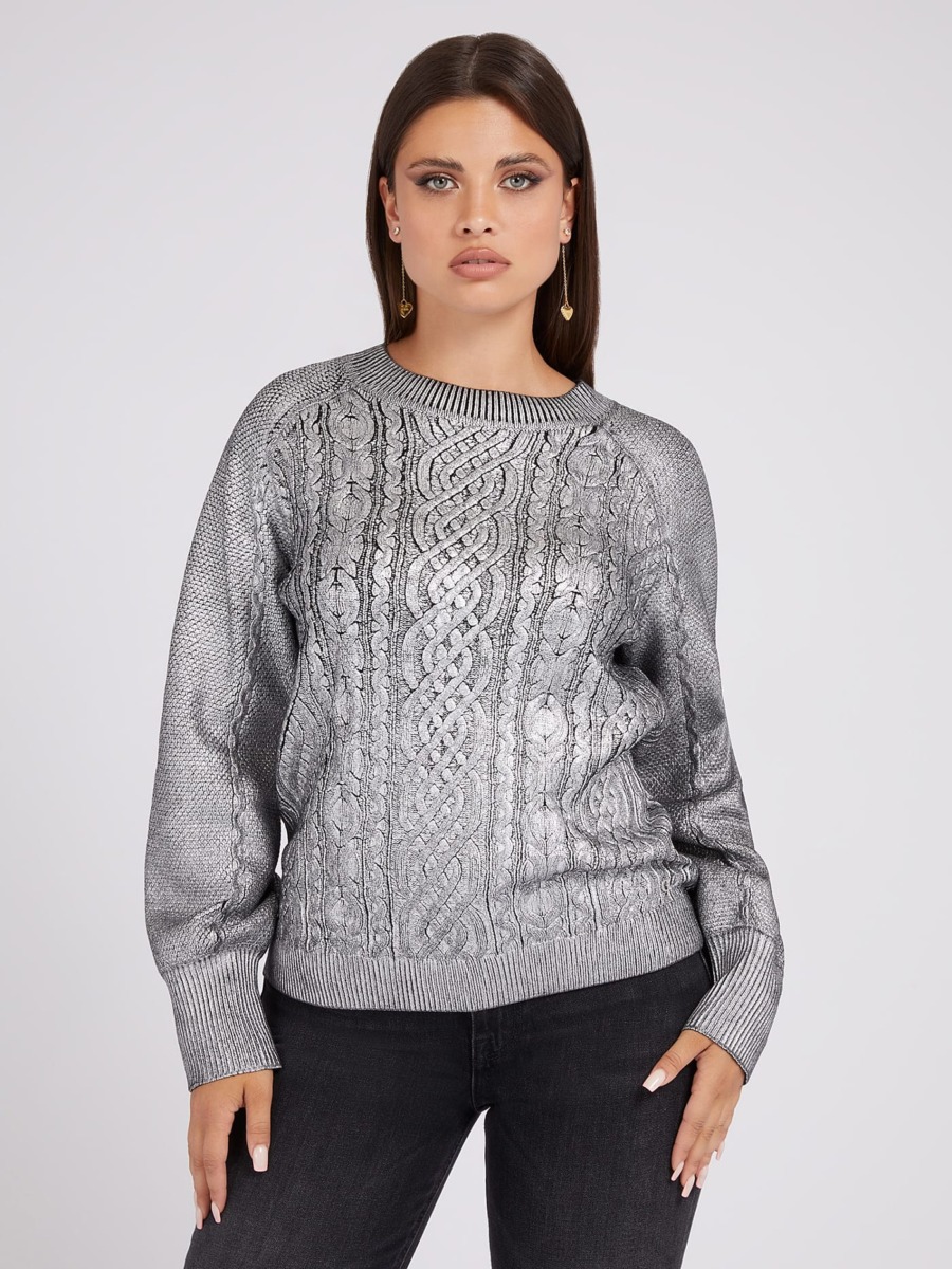 Women Sweater Silver at Guess GOOFASH