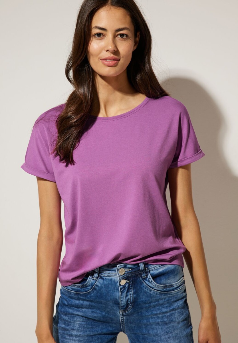 Women T-Shirt Purple - Street One GOOFASH