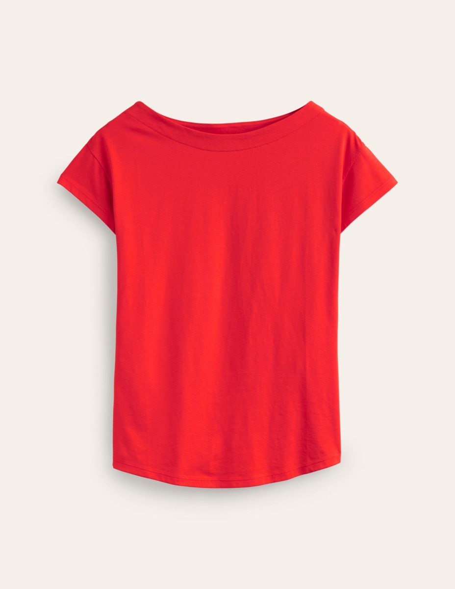 Women T-Shirt Red Boden GOOFASH