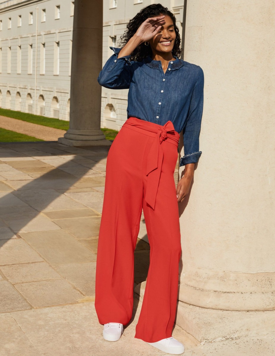 Women Trousers - Red - Boden GOOFASH