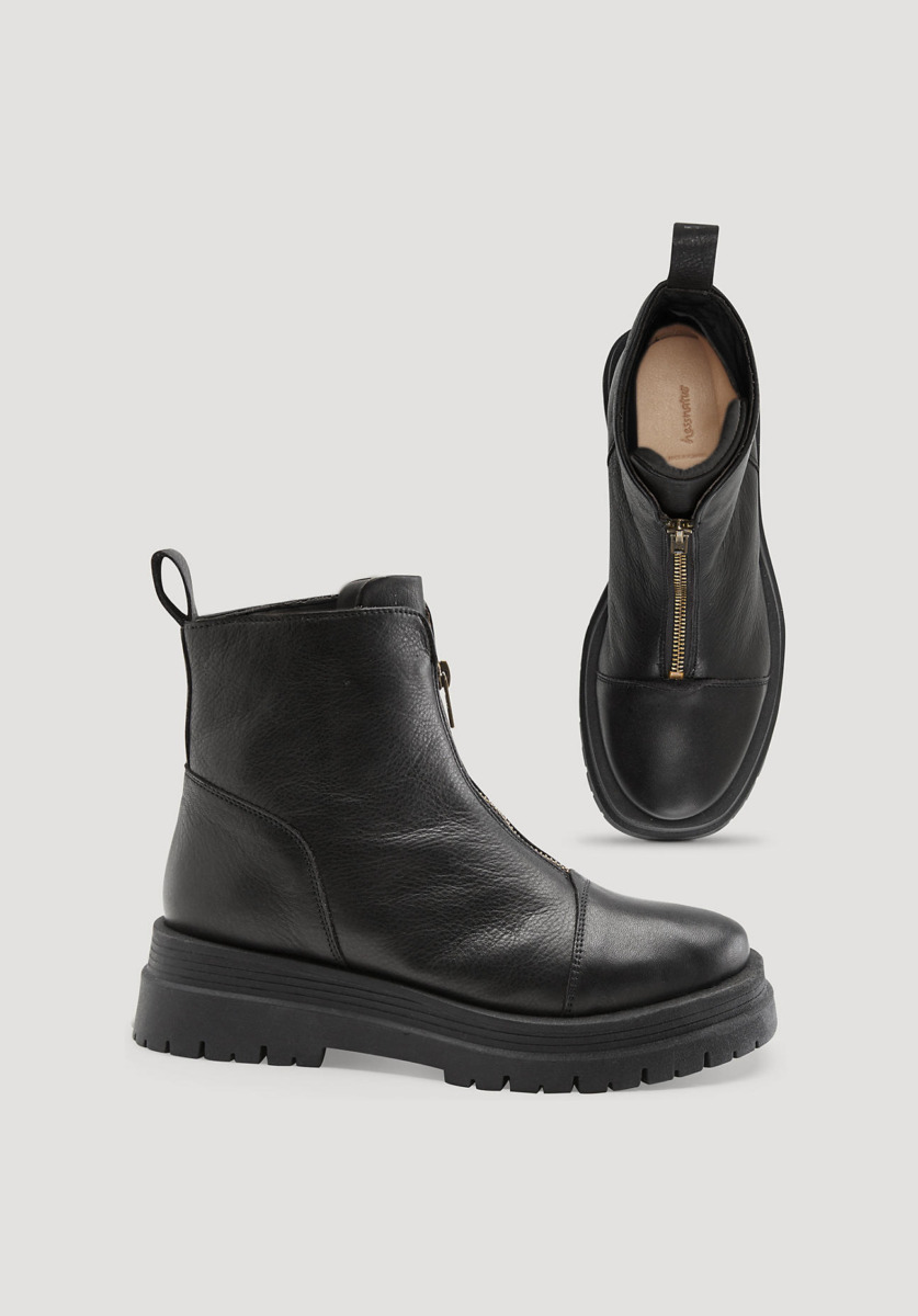 Women's Ankle Boots Black - Hessnatur GOOFASH