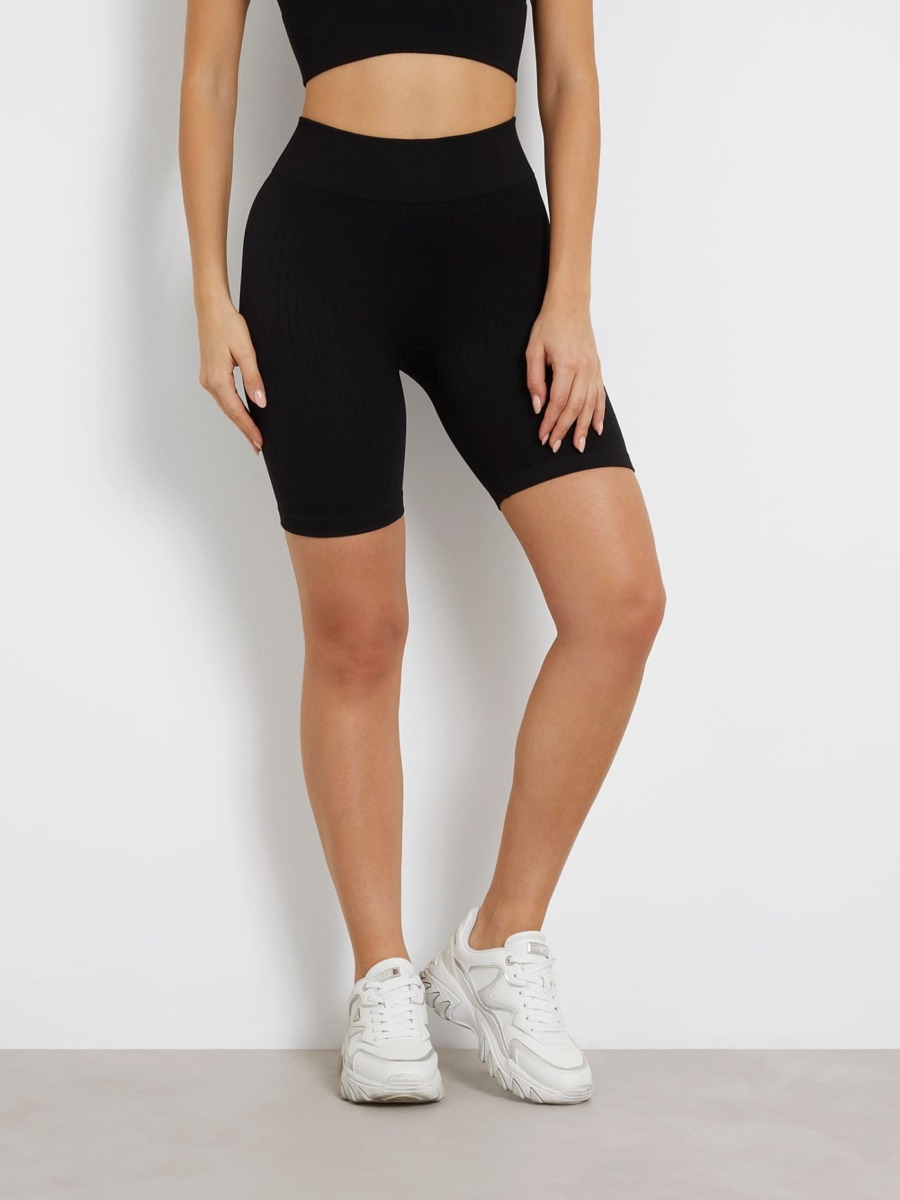Womens Biker Shorts in Black - Guess GOOFASH