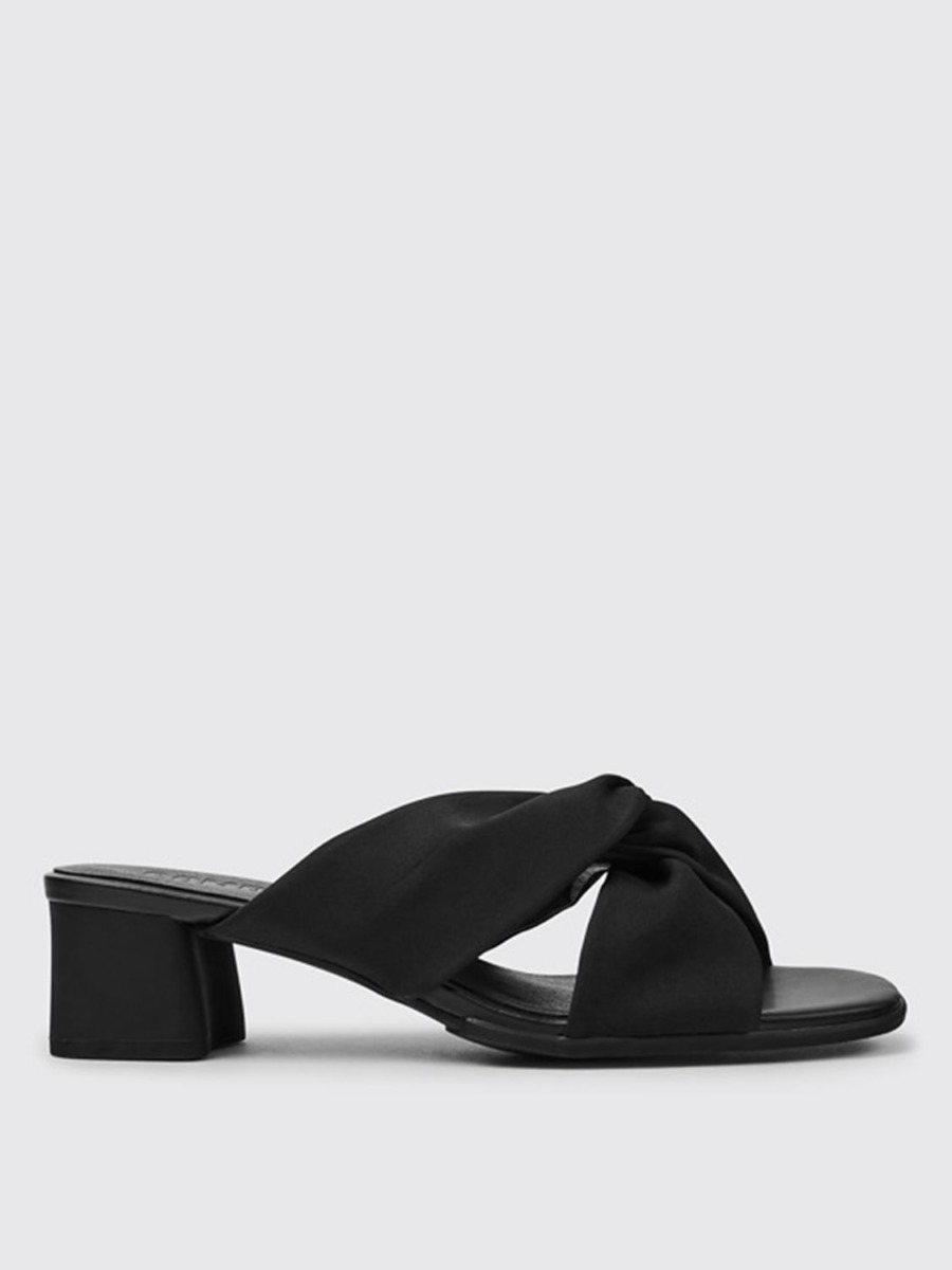 Women's Black - Heeled Sandals - Camper - Giglio GOOFASH