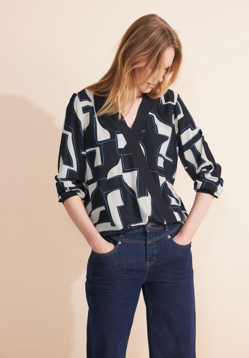 Womens Blouse Blue at Street One GOOFASH