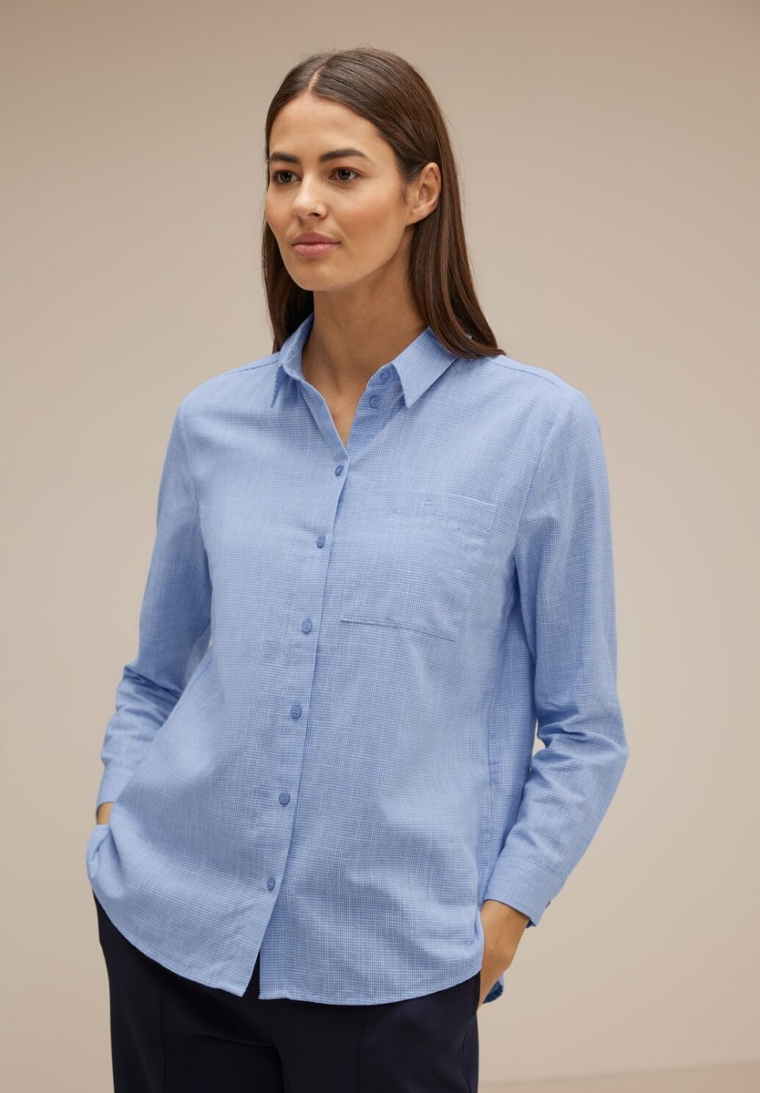 Womens Blouse in Blue by Street One GOOFASH