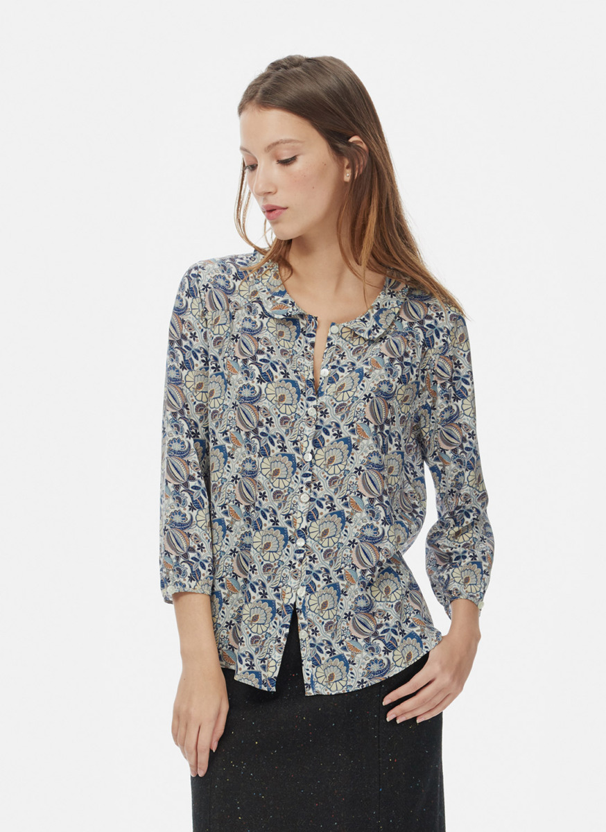 Womens Blouse in Blue from Brora GOOFASH