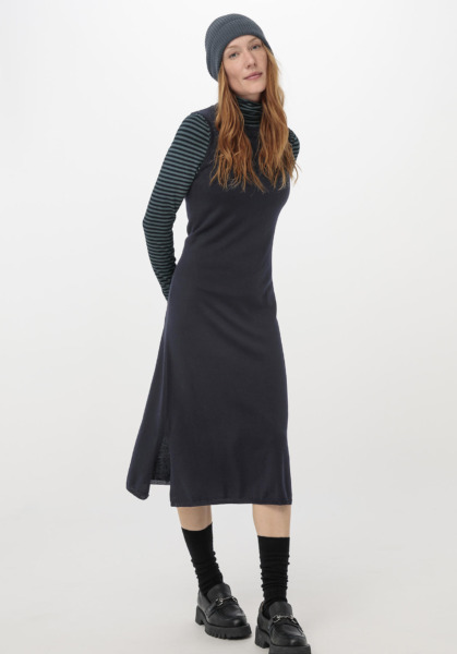 Womens Blue Knitted Dress by Hessnatur GOOFASH
