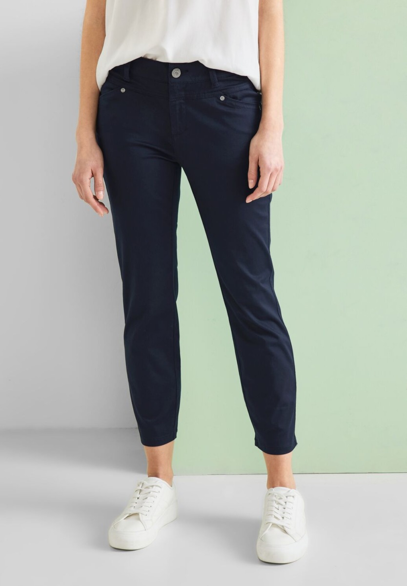 Womens Blue Trousers at Street One GOOFASH