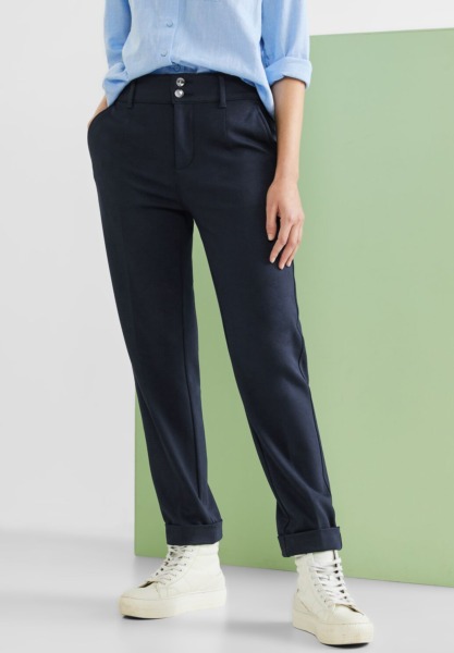 Women's Blue Trousers from Street One GOOFASH
