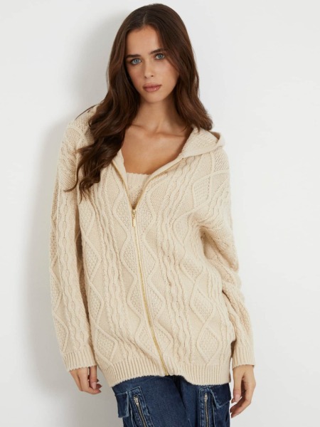 Womens Cardigan Cream from Guess GOOFASH
